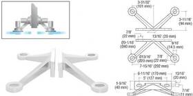 Fmh4ps Cr Laurence Crl Polished Stainless Heavy Duty 4 Arm Inch V Fin Mount Frame Spider