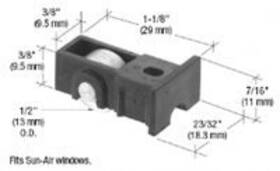 G3143 Cr Laurence Crl 1/2 Inch Flat Steel Sliding Window Roller With 23/32 Wide Housing For Su