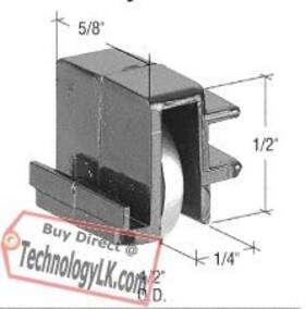 G3171 Cr Laurence Crl 1/2 Inch Flat Edge Stainless Steel Window Roller Assembly - 5/8 Housing Pack
