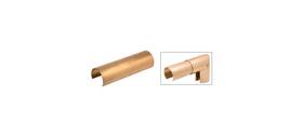 Gr25csb Cr Laurence Satin Brass 2-1/2 Inch Connector Sleeve For Cap Railing Rail Corner And Hand