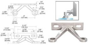 Grf2vps Cr Laurence Crl Polished Stainless Double Arm Inch V Wall / Fin Mounted Fitting