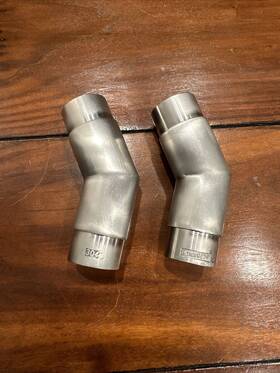 Hr15abs Cr Laurence Crl Brushed Stainless 147 Degree Flush Angle For 1-1/2 Inch Tubing Pair