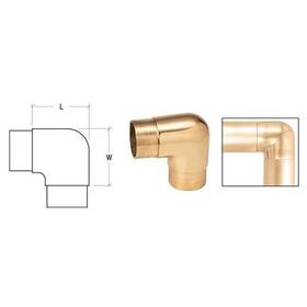 Hr15hpb Cr Laurence Crl Polished Brass Sharp Radius 90186 Corner For 1-1/2 Inch 38.1 Mm Tubing