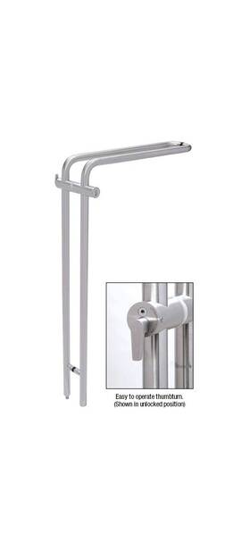 Llpa110crbs Cr Laurence 316 Brushed Stainless 42 Inch Right Hand Llpa Series Locking Ladder Pull - Curved E