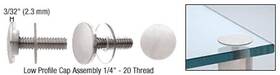 Lpc34sc Cr Laurence C.r. Satin Chrome Low Profile Standoff Cap For 3/4 Base
