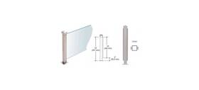 Pp42cbs Cr Laurence Brushed Stainless 18 Inch High 1-1/2 Square Pp42 Plaza Series Counter/partition C