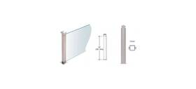 Pp44cbs Cr Laurence Brushed Stainless 18 Inch High 1-1/2 Square Pp44 Plaza Series Counter/partition C