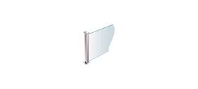 Cr Laurence Pp44eps Polished Stainless 18 Inch High 1-1/2 Square Pp44 Plaza Series Counter/partition