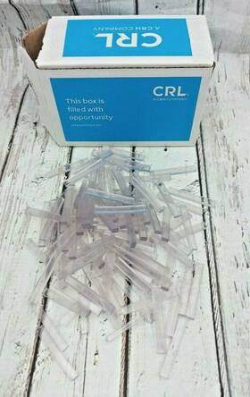 Psb156-xcp100 Cr Laurence Crl Clear 5/32 Inch X 1/4 2 Plastic Setting Blocks - Pack Of 100