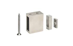 Serahw2bs Cr Laurence Brushed Stainless Adjustable Height Track Holder Fitting For Wall - Pack Of 2