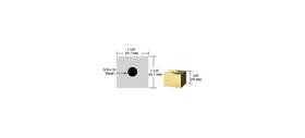 Sq12575br Cr Laurence Crl Brass 1-1/4 Inch Square Standoff Base - 3/4 In Length