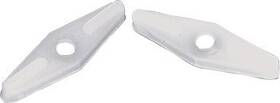 Wsc375-xcp100 Cr Laurence Crl White Nylon Double Flush Screen Clips - Bulk Pack Of 100