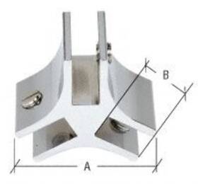 E338a Crl 060829100794 Chrome Anodized Three-way 120 Degree Standard Connector For 3/8 Inch Glass