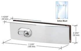 Cpl205ps Crl Polished Stainless Steel Curved European Patch Door Lock
