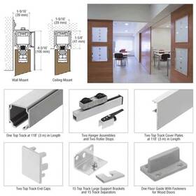 Crl70w Crl Crl70 Series Single Sliding Door Wall Or Ceiling Mount Kit For Wood Doors By Cr