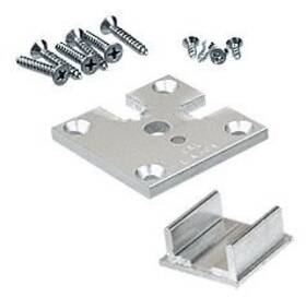D1990acr Crl Satin Anodized 2 Inch X Corner Partition Post Base Plate Kit -