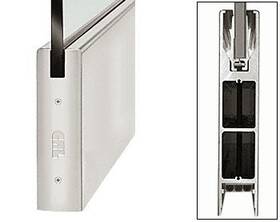 Dr10sbs34s Crl Brushed Stainless 10 Inch Square Door Rail Without Lock For 3/4 Glass - 35-3/4