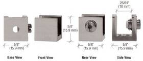 Eh39 Crl C.r. Laurence Brushed Nickel Long Set Screw Clamp For 1/4 Inch To 5/16 Gl