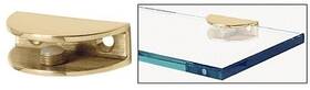 Fa12br Crl Brass Finish Solid Rounded Glass Shelf Clamp