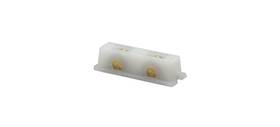 G3222 Crl 7/16 Inch Flat Edge Tandem Brass Window Roller Assembly With 3/8 Wide Housing