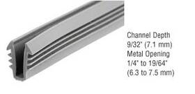Gc722c Crl Glazing Vinyl 9/32 Inch Channel Depth 1/4 To 19/64 Metal Opening - 100ft Roll