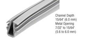 Gc724c Crl Glazing Vinyl 15/64 Inch Channel Depth 7/32 To Metal Opening - 100ft Rol