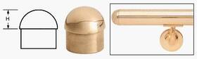 Hr15dpb Crl C.r. Laurence Polished Brass Dome End Cap For 1-1/2 Inch Tubing