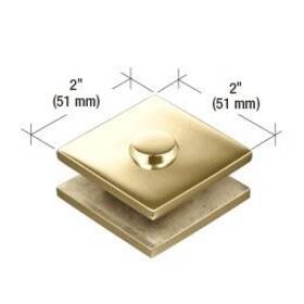 Mfc12 Crl Polished Brass 2 In X Square Mall Front Glass Clamp