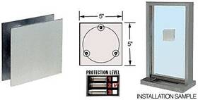 N555 Crl 5 Inch Square Level 2 Bullet Resistant Speak-thru