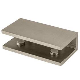 Ndc4bn Crl Brushed Nickel No-drill Fixed Panel Glass Clamp For 3/8 Inch Or 5/16