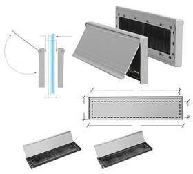 Ndms13a Crl Satin Anodized No-draft 3 Inch X 11-1/2 Mail Slot For Glass