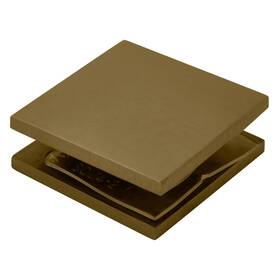 Scu4bbrz Crl C.r. Laurence Brushed Bronze Square Style Hole-in-glass Fixed Pane