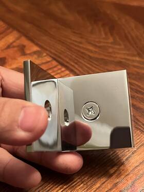 Sgc039ch Crl Polished Chrome Fixed Panel Square Clamp With Large Leg