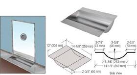T12ss Crl Deluxe 12 Inch Wide X 14-1/8 Deep 2-3/8 High Polished Stainless Finish Drop