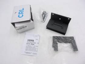 V1e044mbl Crl Matte Black Vienna 044 Series Wall Mount Offset Back Plate Hinge
