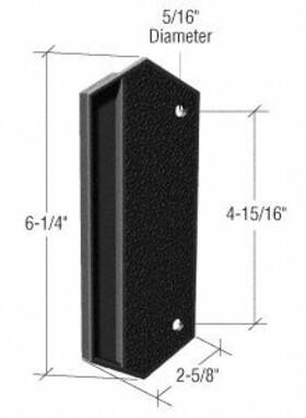 V312b Crl Black Plastic Outside Pull 4-15/16 Inch Screw Holes - Canada Only