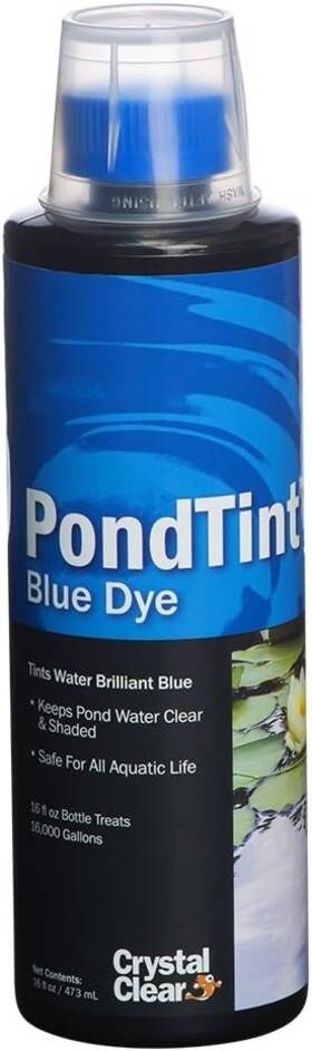 Cc064-16 Crystalclear Pondtint Blue Pond Dye For Water Gardens And Koi 16 Fl. Oz