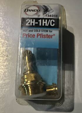 15625e Danco Lavatory Hot Of Cold Stem For Price Pfister 2h-1h/c #15625e