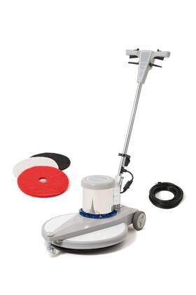 Dapper Supply 850064526370 20 Inch High-speed Commercial Floor Burnisher 1.5 Hp 1500 Rpm 40ft Cord Rubbe