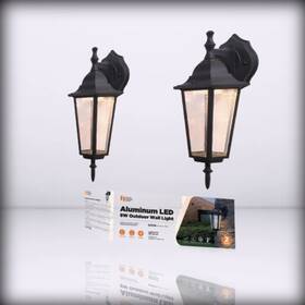 Dcs-2301b-bk-001 Double Century - Aluminum Outdoor Wall Lights 2-pack Porch Outdo Led