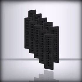 Pl212zip-blk-10 Decor Grates - Louvered Plastic Floor Register 2x12 Inches