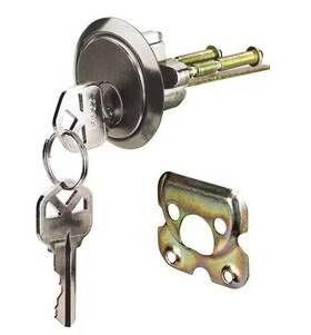 70322 Defiant Satin Nickel Kwikset Rim Cylinder