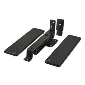 Dash95u19 Deltana Spring Hinge Double Action With Solid Brass Cover Plates In Paint Black