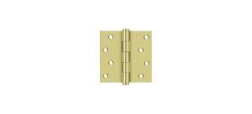Dsb43unl-rz Deltana 4 Inch X Square Hinges Residential / Zig-zag In Unlacquered Brass