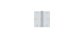 S35-26 Deltana 3-1/2 Inch X Square Corner Hinge Pair Bright Polished Chrome