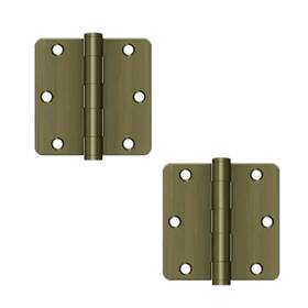S35r4hd5 Deltana 1-pair 3-1/2 Inch X 1/4 Radius Hinge Hd In Antique Brass