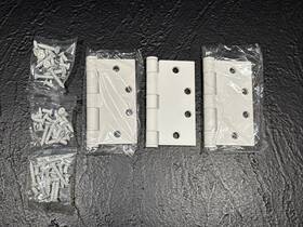 S45bbnuspw Deltana 4-1/2 Inch X Square Hinge Heavy Duty Quiet Ball Bearings Prime Coat White