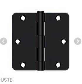 Ss35r41b Deltana 3.5 Inch X 1/4 Radius Steel Hinge In Paint Black Usb1