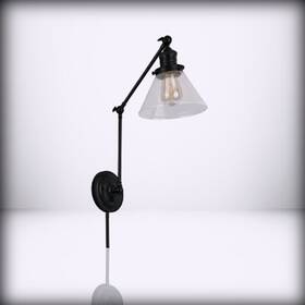 589077-blk Design House Augustin Swing Arm Wall Mount 1-light Indo Matte Black