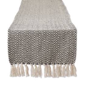 Desi-camz13853 Design Imports Dii Black Chevron Table Runner 15x108